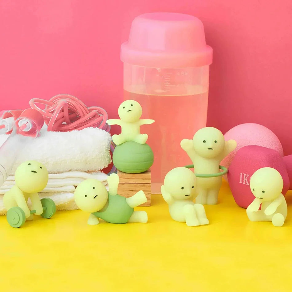 Surprise Gift blind box action figures Yoga Bedroom series multiple doll green noctilucent mysterious decoration model for toy