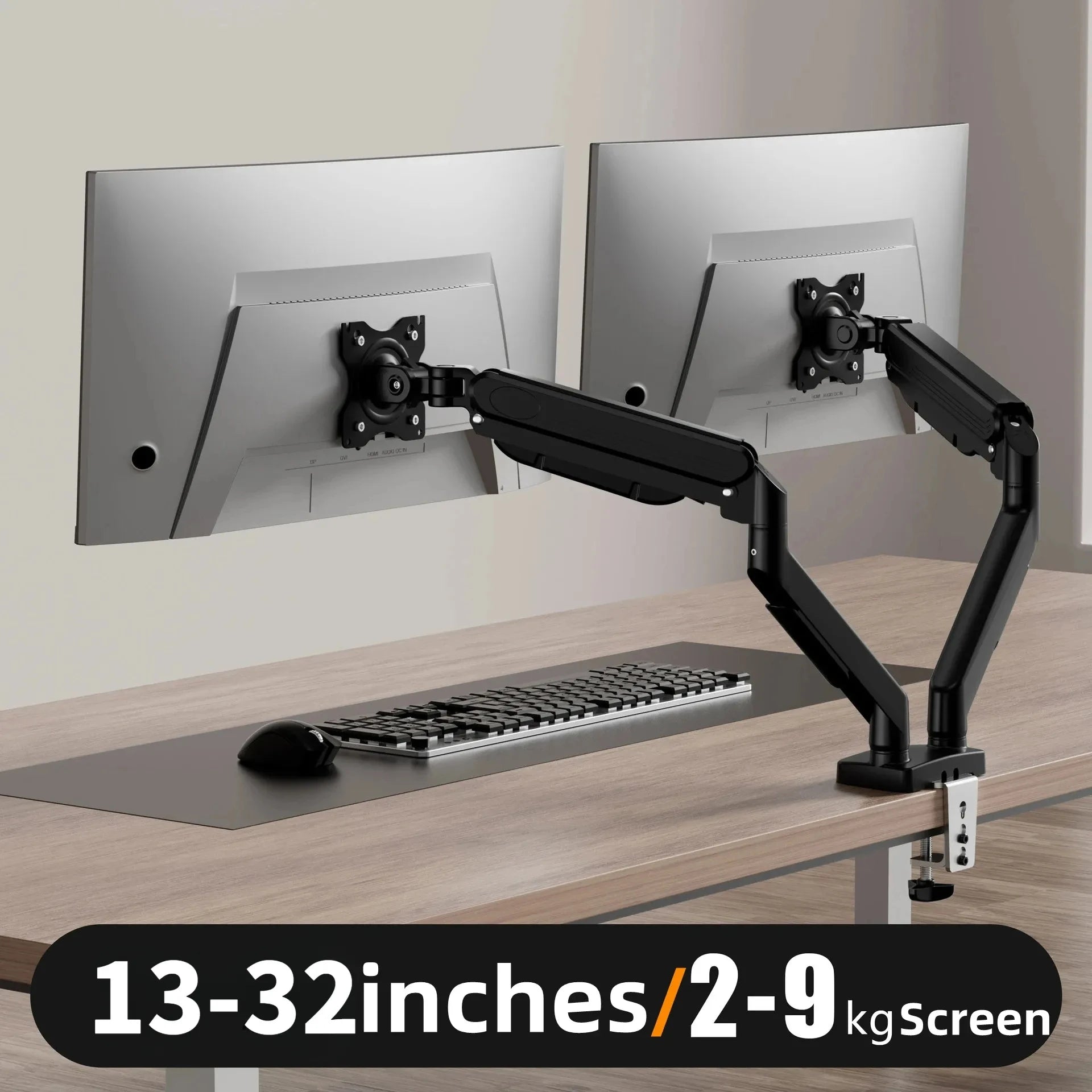 Flexible dual screen support, 13–32 inch monitors available, 180° swivel and tilt function for better viewing experience