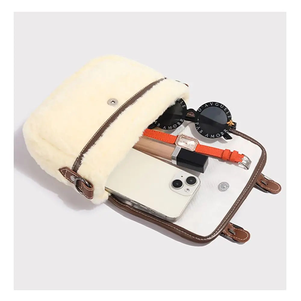 Cute Clutch Bag Plush Backpack Furry Cat Bag Adorable Kitten Handbag for Woman Kids Cartoon 2025 New Kitten Handbag