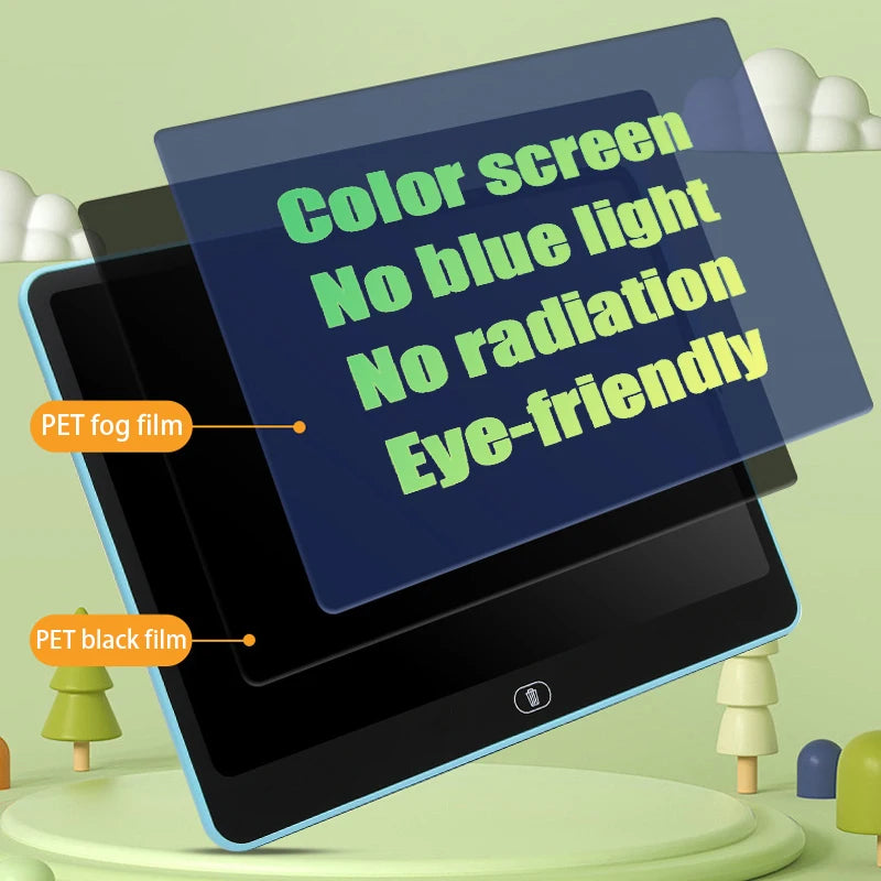 13/16 Inch LCD Drawing Tablet Writing Board Color Doodle Counting Practice Chalkboard Educational Toys For 3-12 Years Kids Gifts