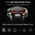 MEVADEN Steel 1.39 inch Men Luxury Smart Watch Bluetooth Call Sport Fitness Tracker Health Monitor Smartwatch for Male MD52