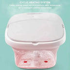 Folding Foot Bath Massager with Heat Vibration 4 Rollers Temperature Control Wireless Remote Foot Spa for Pain Relief Home Use