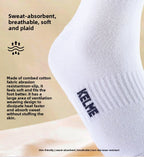 Kelme Men's Mid Length Socks 3 Pairs Of Casual Socks Sweat Absorbing And Breathable Sports Socks Running Speed Dry Socks