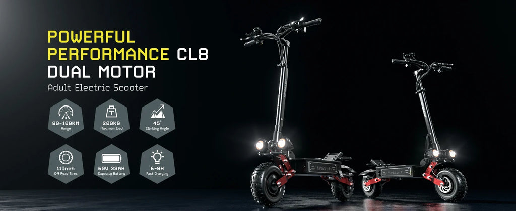 TIFGALOP CL8 Electric Scooter 6000W Powerful Motor 60V 33Ah Battery up to 100km Range Street Legal Adult Microcar Electric Scoot