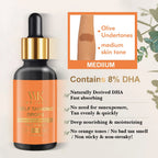 WK JALY Medium Self Tan Drops, Natural Glow Sun Bronzing Drops, Sunless Tanning for Face, Body, Add to Skin Care for Custom Tan