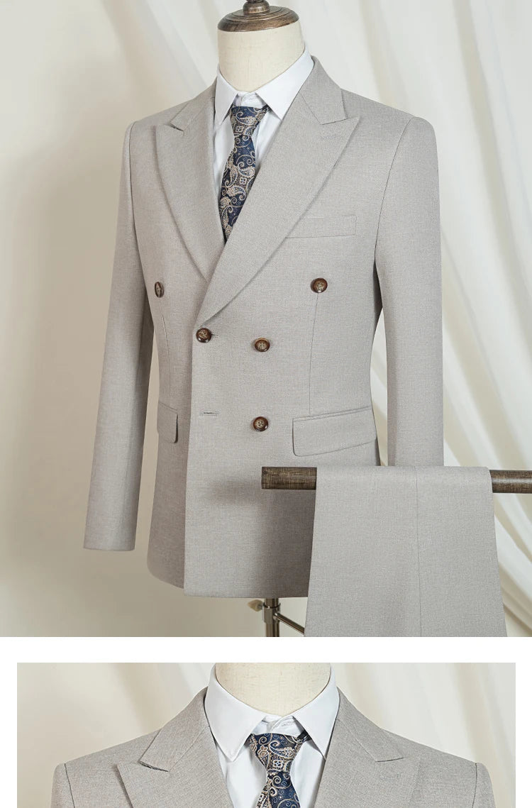 ST Cassy dark blue Elegant Man Suit 2 Pcs Set Modern Wedding Party Suits for Men Stylish Business office suit