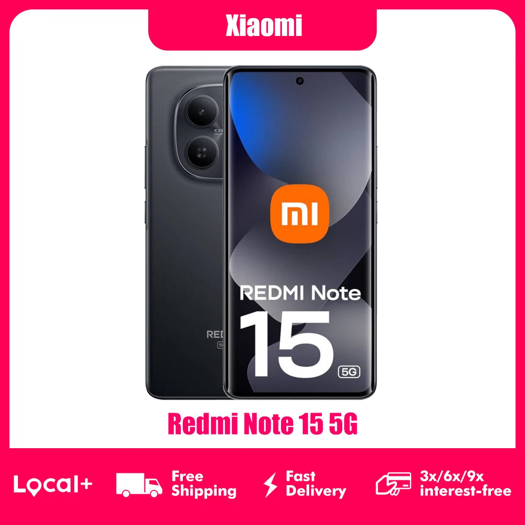 Xiaomi Redmi Note 15 5G 8GB 256GB 6.77" FHD+ AMOLED Display Snapdragon 6 Gen 3 108MP Camera 5520mAh Battery without charger Main image