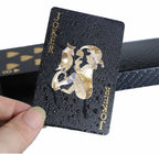 Brand New 54-piece Black and Gold Plastic Playing Card Foil Poker Set Magic Tool Party Tabletop Game