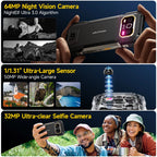 Ulefone Armor 27T Pro+ 5G Rugged Phone 10600mAh Android 15 Smartphone 50MP+64MP Night Camera 6.78" 120Hz 24GB+256GB NFC Mobile