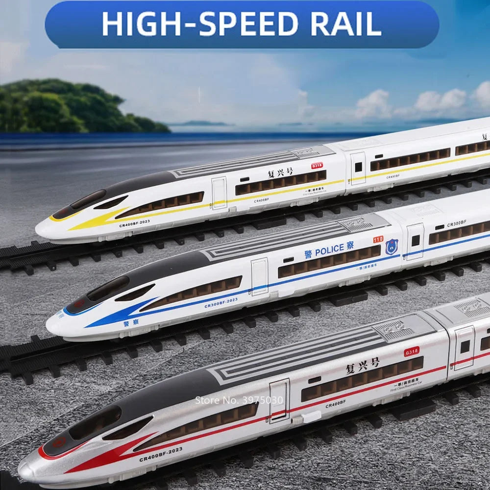 1:60 Scale FuXing High-speed Railway Toy Car Model Sound Light Remote Control Electric Simulation Train Models Ornaments Gifts