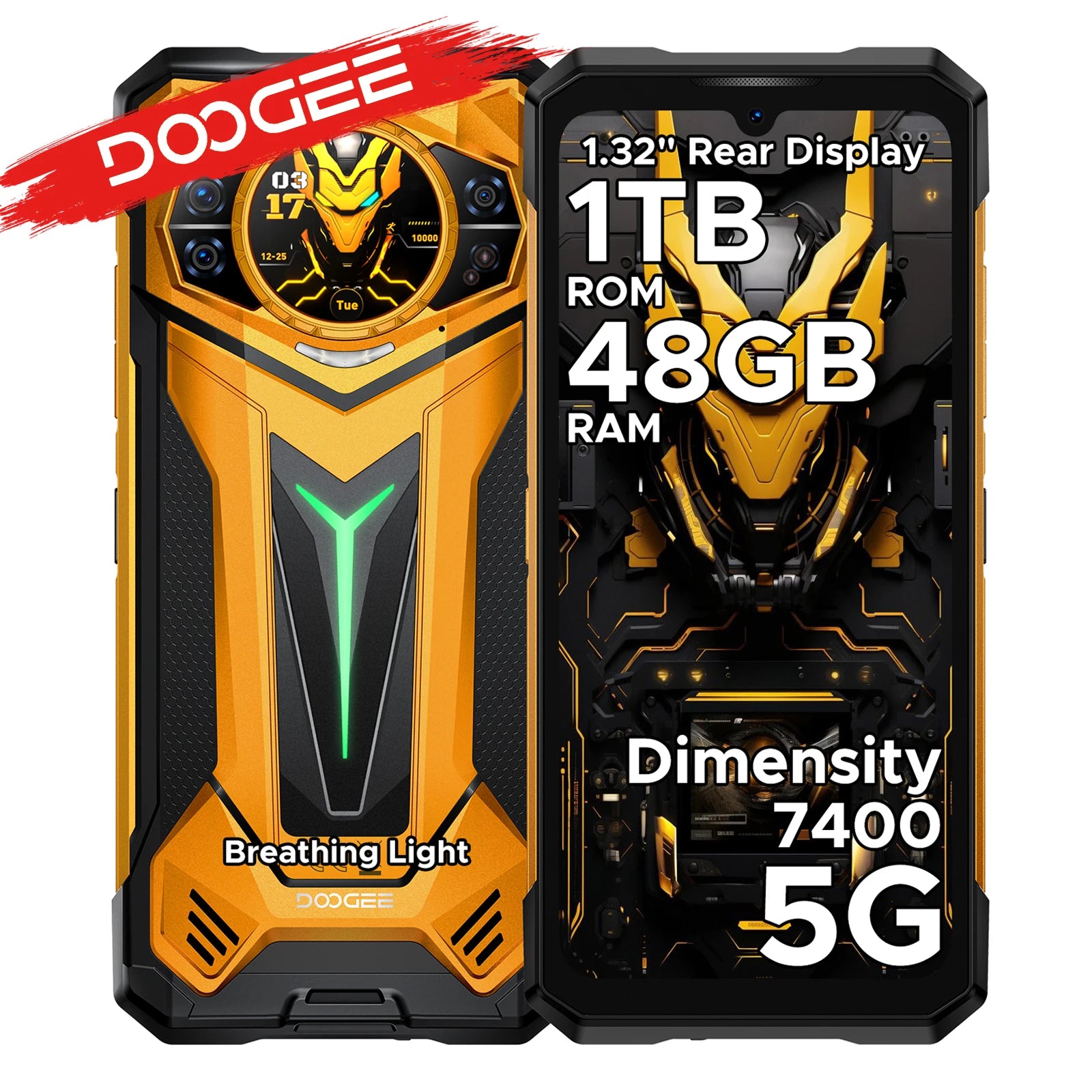 Phone robust DOOGEE S200 Ultra 5G AI 6,72 "Dimensity 7400 48 Go RAM (12 36) 1 To ROM battery 11000 mAh Android 15 NFC Smar Main image