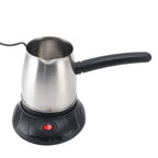 500ml Stainless Steel Electric Turkish Coffee Maker Pot with Long Removable Handle for Tea And Milk