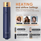 5 In 1 Hair Dryer And Hot Air Comb Brush With Curling Iron Hair Straightener For Fast Drying Curling Straightening And Styling