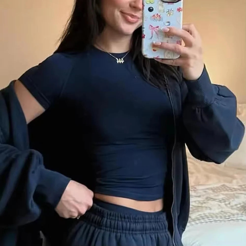 Seamless Yoga Top for Women Short Sleeve Gym Crop Top Light Weight Yoga Shirts Fitness Gym Shirts Stretchy Sports Shirts
