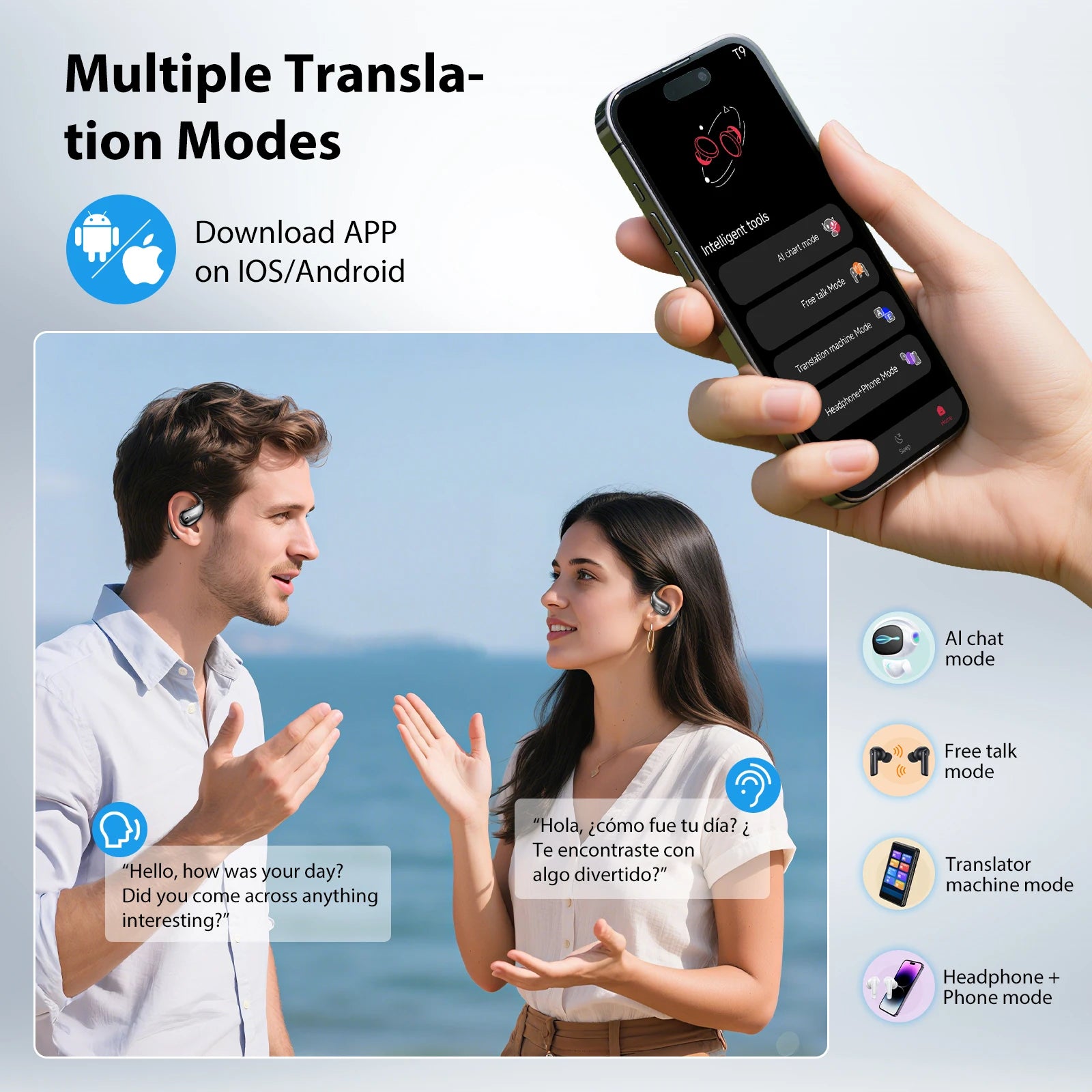 [AI Translator Earphone]MINISO X28 Wireless Headphones Bluetooth 5.4 HiFi IPX5 Waterproof Sports Bass Powerful 16H Battery Life