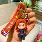 Marvel cartoon Avengers cute silicone doll keychain Spiderman Iron Man Captain America Hulk Thor Batman school bag pendant