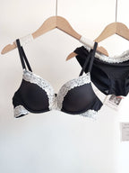 Sexy Leopard Print Lingerie Set Women Wireless Invisible Push Up Small Breasts,adjustable A To C Cup,sheer Lace Pure Design, S-X