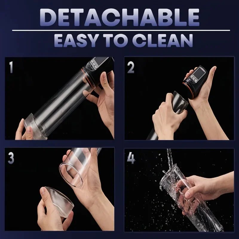 Automatic Penis Pump Suction Vacuum Male Masturbation Penis Extender Dick Erection Enhancement Trainer Adult Sex Toys