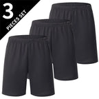 3 Pcs Men's Quick-drying Sports Gradient Suit Leisure Sports Running Short Sleeve Comfortable Sun Protection Pants Joker Shorts