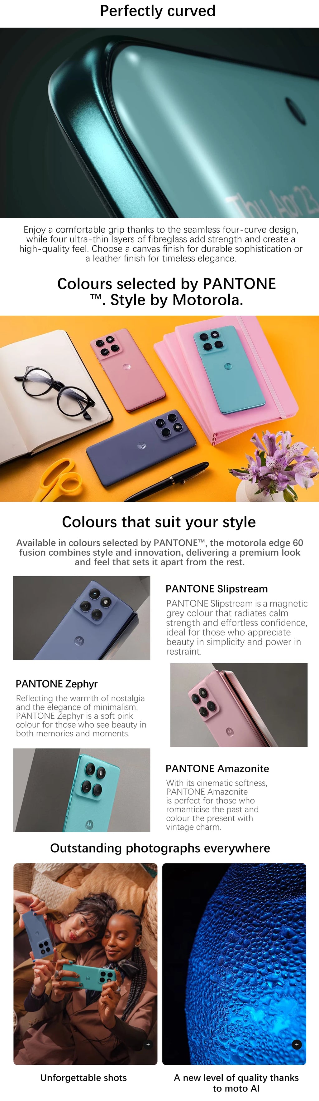 Global ROM Lenovo moto edge 60s motorola edge 60s MTK Dimensity 7400 6.7inches Display NFC CN Version Motorola edge 60 fusion