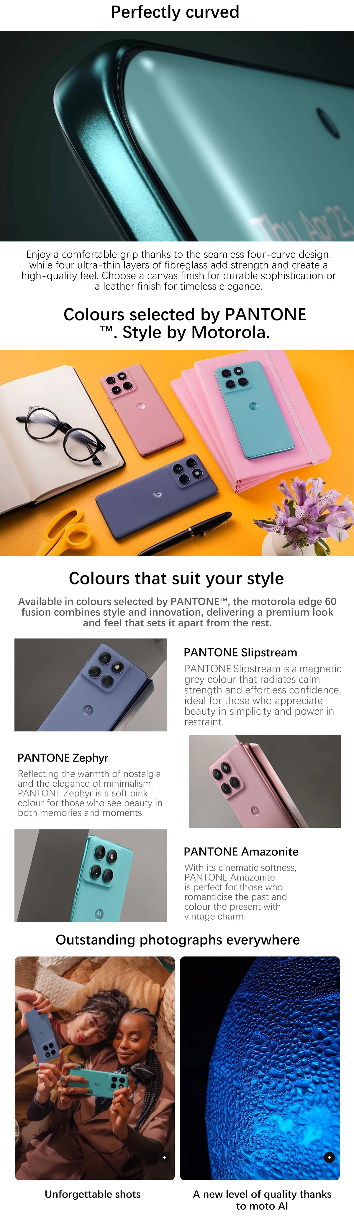 Global ROM Lenovo moto edge 60s motorola edge 60s MTK Dimensity 7400 6.7inches Display NFC CN Version Motorola edge 60 fusion