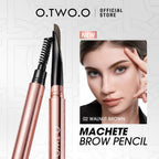 O.TWO.O Machete Eyebrow Pencil Waterproof Natural Long Lasting Smooth Fill Fluff Blendable High Pigment Brow Pencil Eye Makeup