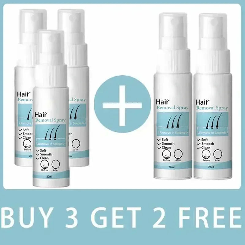 Permanent Hair Removal Spray Dissolves Hair Instantly Sprays On Effortlessly Gentle on Skin Pain-Free Long-Lasting Results