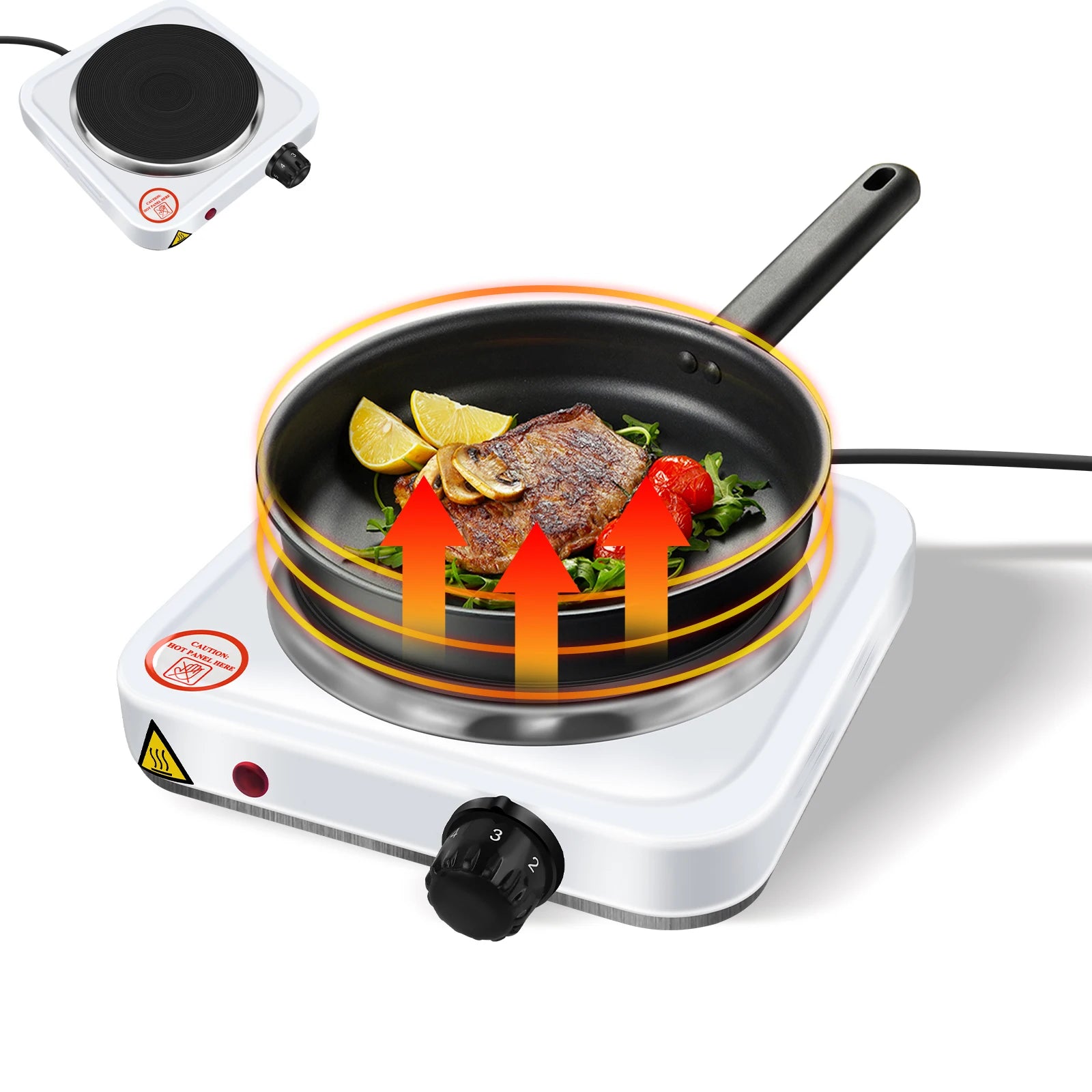5-Speed 1000W Electric Stove Hot Plate Iron Burner Home Kitchen Cooker Coffee Heater Household Cooking Appliances