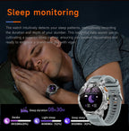 LIGE New Smart Watch Men 1000mAh Large Capacity Battery Outdoor Flashlight Bluetooth Call Waterproof Sport Fitness Smartwatch