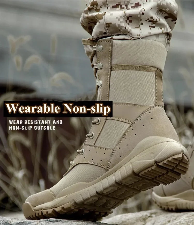 35-47 Size Men Women Ultrallight Outdoor Climbing Shoes Tactical Training  Boots Summer Breathable Mesh Hiking Desert Boot