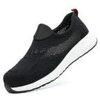 Summer Mesh Light Work Sneakers Steel Toe Protective Work Safety Shoes Men Women Breathable Construction Shoes Work Boots Men