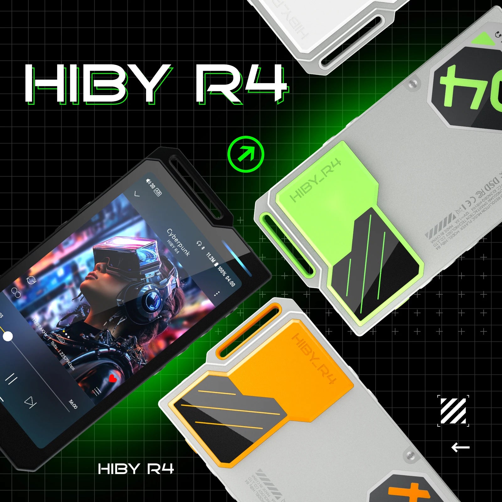 HiBy R4 ES9018Q2M*4 Android12 HiFi Music Player MP3 Audio Bluetooth WiFi DSD256 MQA 16x USB DAC Headphone AMP 11hr 4.7'' OPA1652