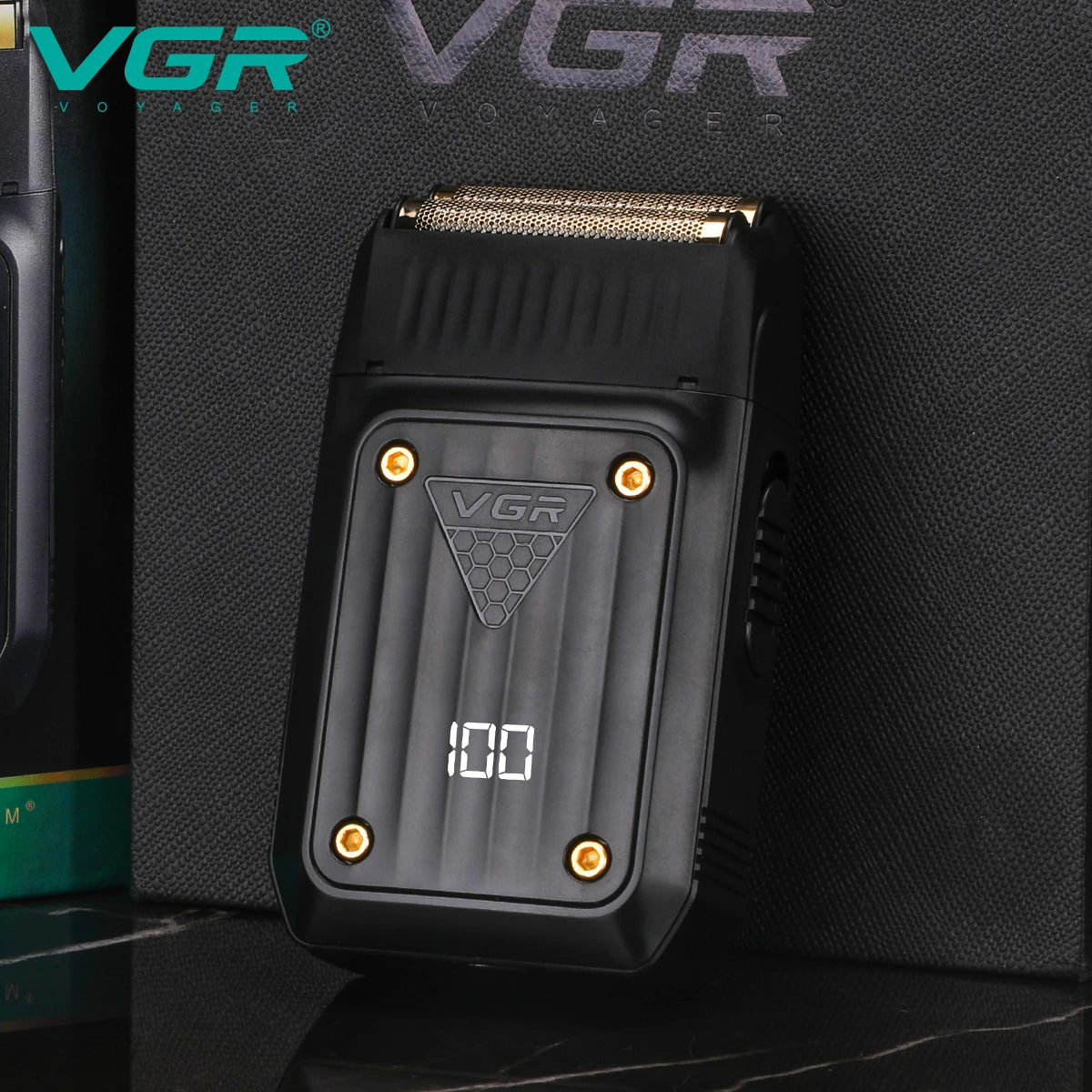VGR Razor Professional Shaver Electric Beard Trimmer Digital Display Razor Reciprocating Razor Rechargeable Shaver for Man V-363