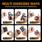 6 Pack Hand Grip Strengthener Kit, Adjustable Resistance Counting Hand Gripper, Finger Exerciser, Grip Ring & Stress Relief Ball for Forearm Workout, Wrist Rehabilitation Training
