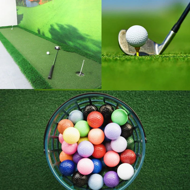 〔E〕10pcs Indoor golf ball golf practice balls golf light ball have hole Golf Traini〔Winter5〕