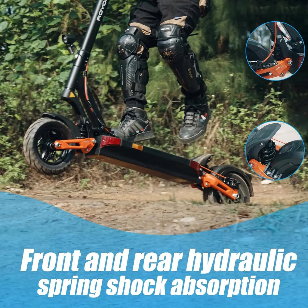 JOYOR T10 Folding Electric Scooter, Dual 1000W Motor, 10 inch Off-road Adults E-scooter with 60V 18Ah Battery