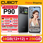 Cubot P90 Smartphone Android 15 24(12+12)GB + 256GB 6.88 "120Hz G100 64MP+16MP 5100mAh Mobile Phone NFC Face ID Fingerprint