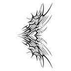 1pc Charming Tattoo Stickers Waterproof Lasting One To Two Weeks For Girls Belly Chest Back Waist Non-Reflective Thorn Cyan