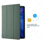 Silicone Case for Xiaomi Redmi Pad 2 11 Inch 2025, Ultra Thin Trifold Stand PU Leather Protective Cover, Auto Sleep / Wake