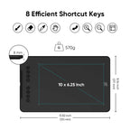XPPen Deco 01 V3 Graphic Digital Drawing Tablet 10*6 inch 8 shortcut keys 16384 levels 60 Degrees Tilt for Windows mac Android