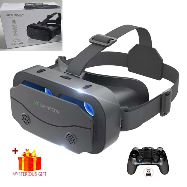 VR Glasses 3D Virtual Reality Headset Devices Helmet Lenses Goggles Smart For Smartphones Phone Cell Mobile Game Viar Viewer Set