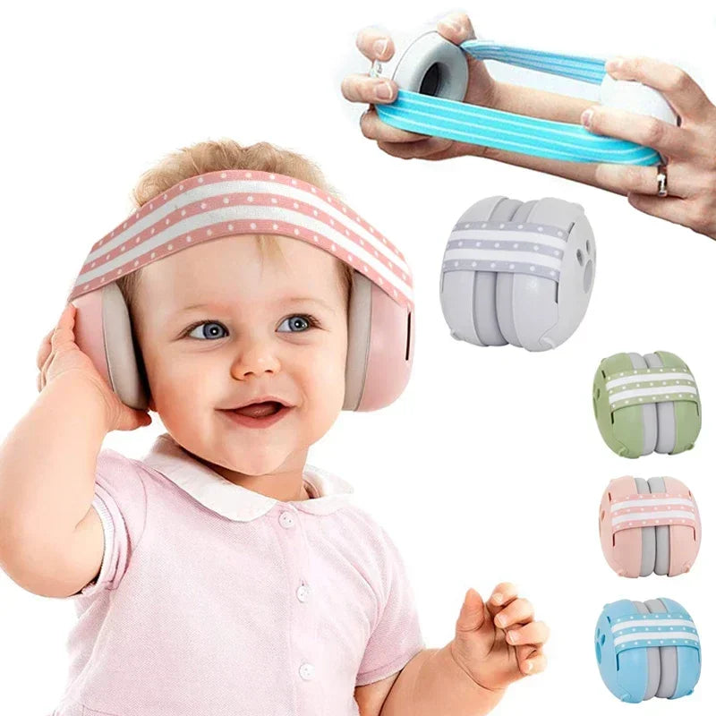 Baby Ear Protection for Babies Toddlers Elastic Noise Reduction Earmuffs Baby Headphones Against Hearing Damage Improves Sleep Main image