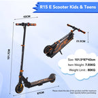 RCB R15 electric Scoot for children 8-16 years old, for children, for 8 kg, foldable, Double brake system, Max 16KM range