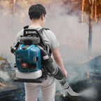 75.6CC 4-Stroke Gas Backpack Leaf Blower, 2600W 498FT with Cruise Control, for Lawn Yard Debris Cleaning, Commercial & Home Use