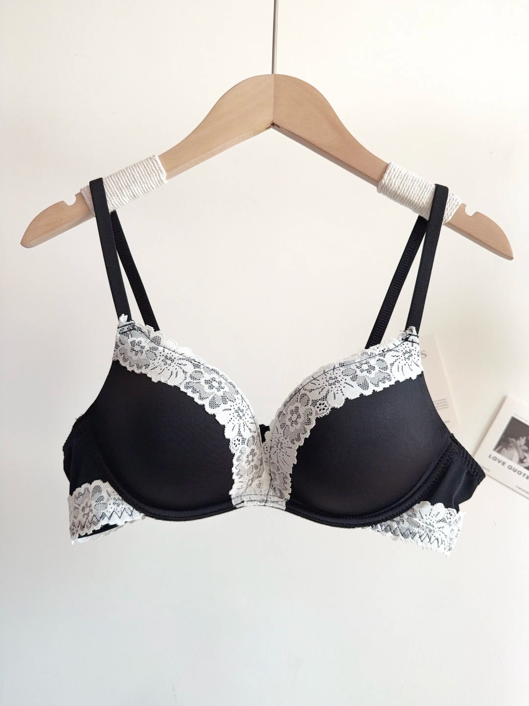 Sexy Leopard Print Lingerie Set Women Wireless Invisible Push Up Small Breasts,adjustable A To C Cup,sheer Lace Pure Design, S-X