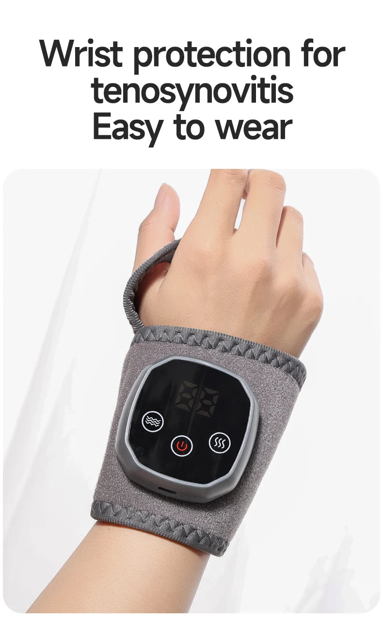 Electric Heat And Vibration Ankle Wrist Massager Hot Compress Therapy Ankle Massage Heated Wrap Support Brace Foot Protector