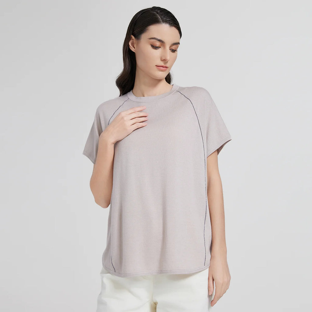 BC1071  Luxury Women's Clothing Merino Wool Silk Pullover Sweaters Woolen Ladies Clothes Womans Woolen loose Tops
