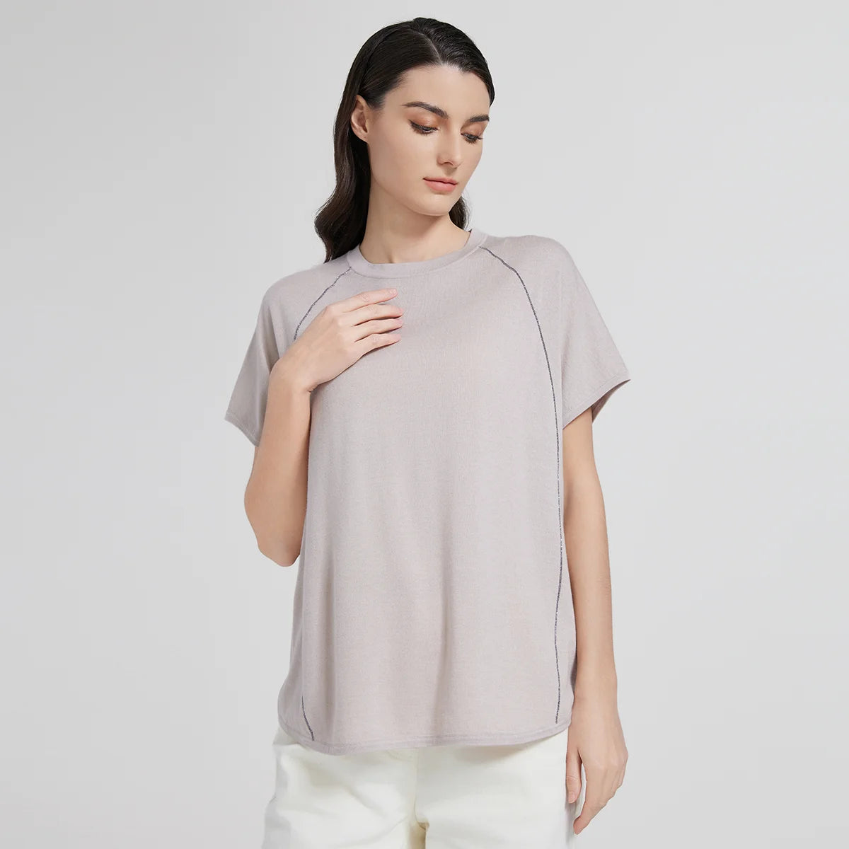 BC1071  Luxury Women's Clothing Merino Wool Silk Pullover Sweaters Woolen Ladies Clothes Womans Woolen loose Tops