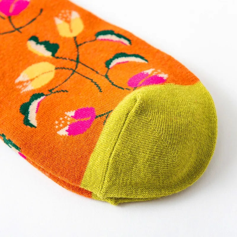 1 Pair Women Socks Cartoon Dog Octopus Flower Plant Kawaii Funny Casual Female Cotton Sock Hosiery Streetwear Harajuku Crew Sock