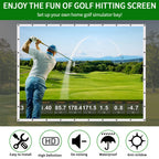 Caiton Golf Impact Screen - Silent HD, Tear-Resistant, Indoor & Outdoor Swing Training, Easy Setup, Anti-Strike, Various Sizes